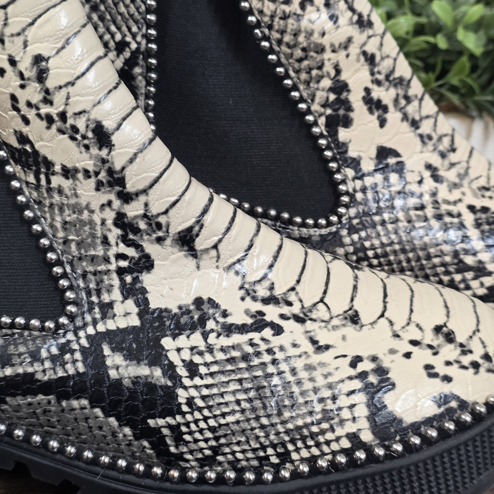 Cape Robbin Studded Python Ankle Boot - image 6